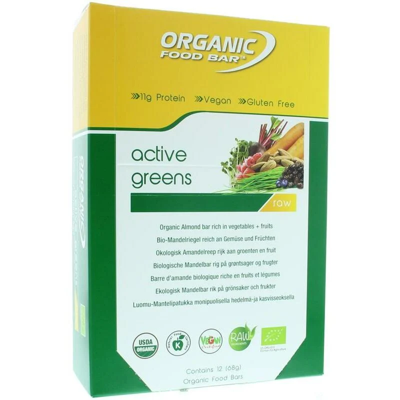 Organic Food Bar active greens 68 gram bio 12x68g