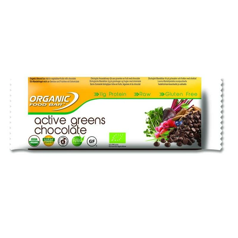Organic Food Bar active greens chocolade bio 68g