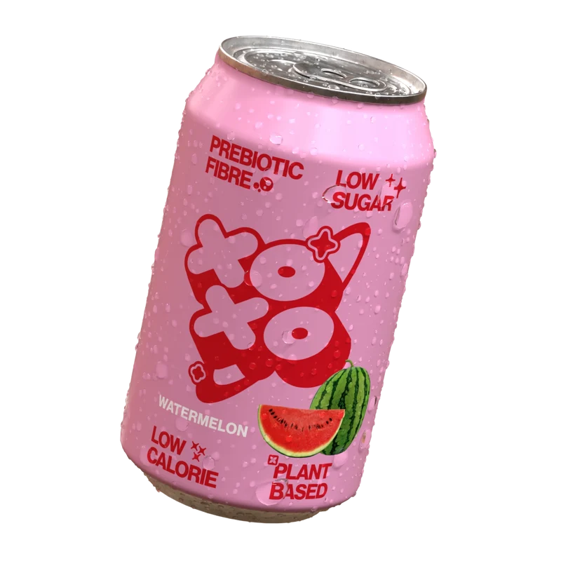 XOXO Soda Sparkling Watermelon Prebiotic Soda 330ml Can