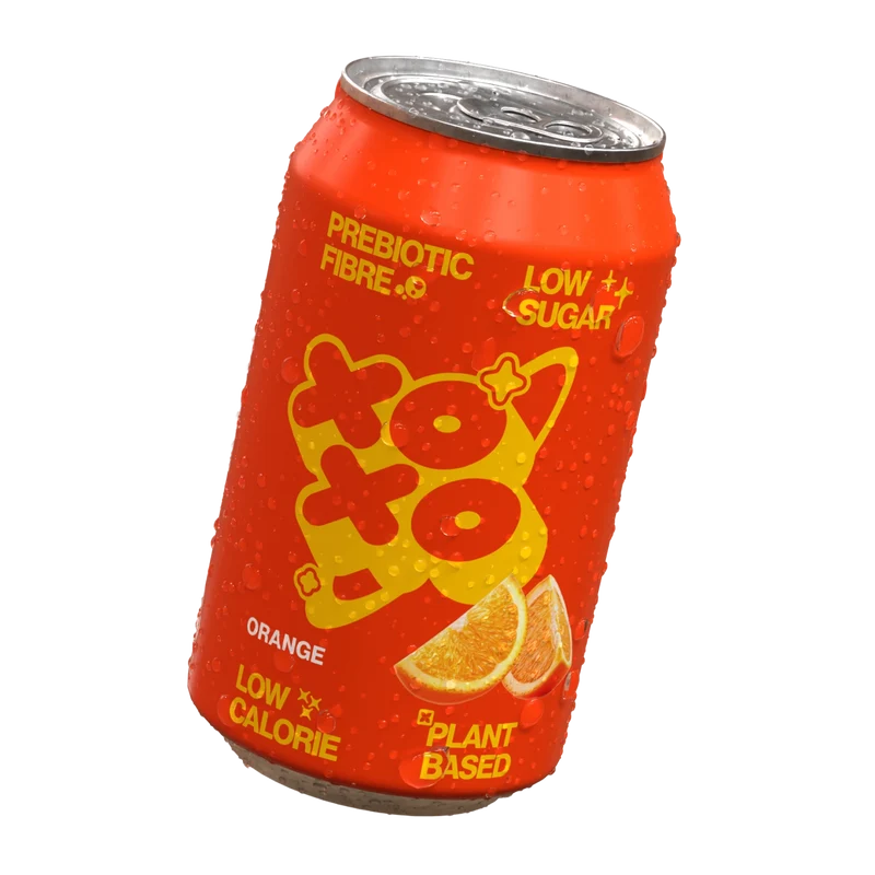 XOXO Soda Sparkling Orange Prebiotic Soda 330ml Can