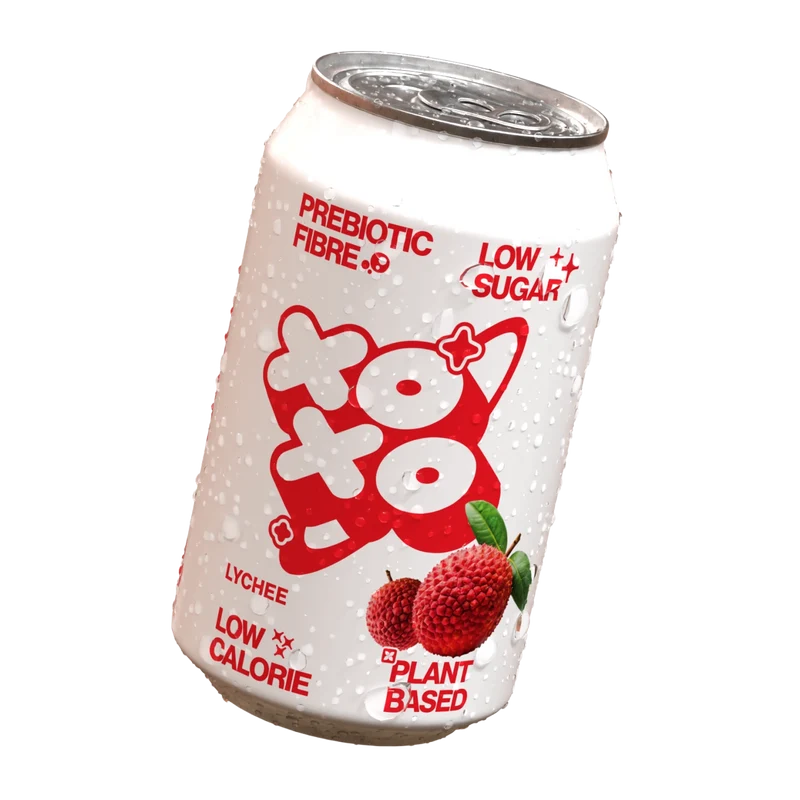 XOXO Soda Sparkling Lychee Prebiotic Soda 330ml Can