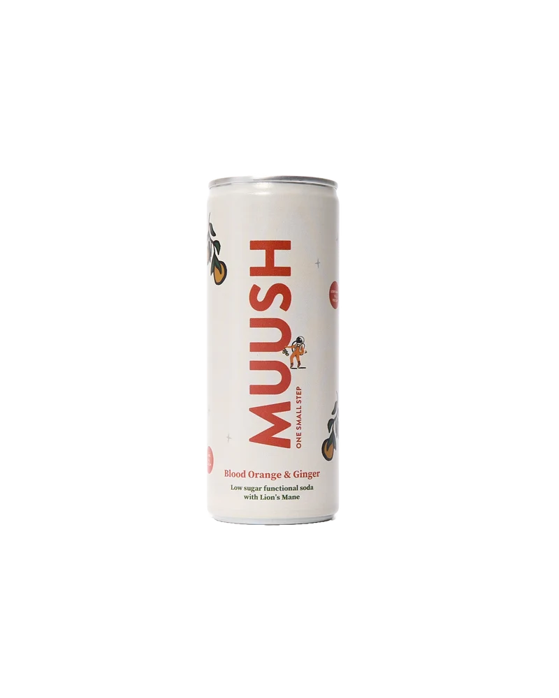 Blood Orange & Ginger Lion's Mane Soda (250ml)