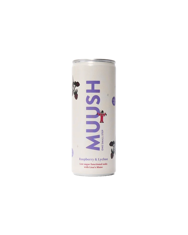 Raspberry & Lychee Lion's Mane Soda (250ml)