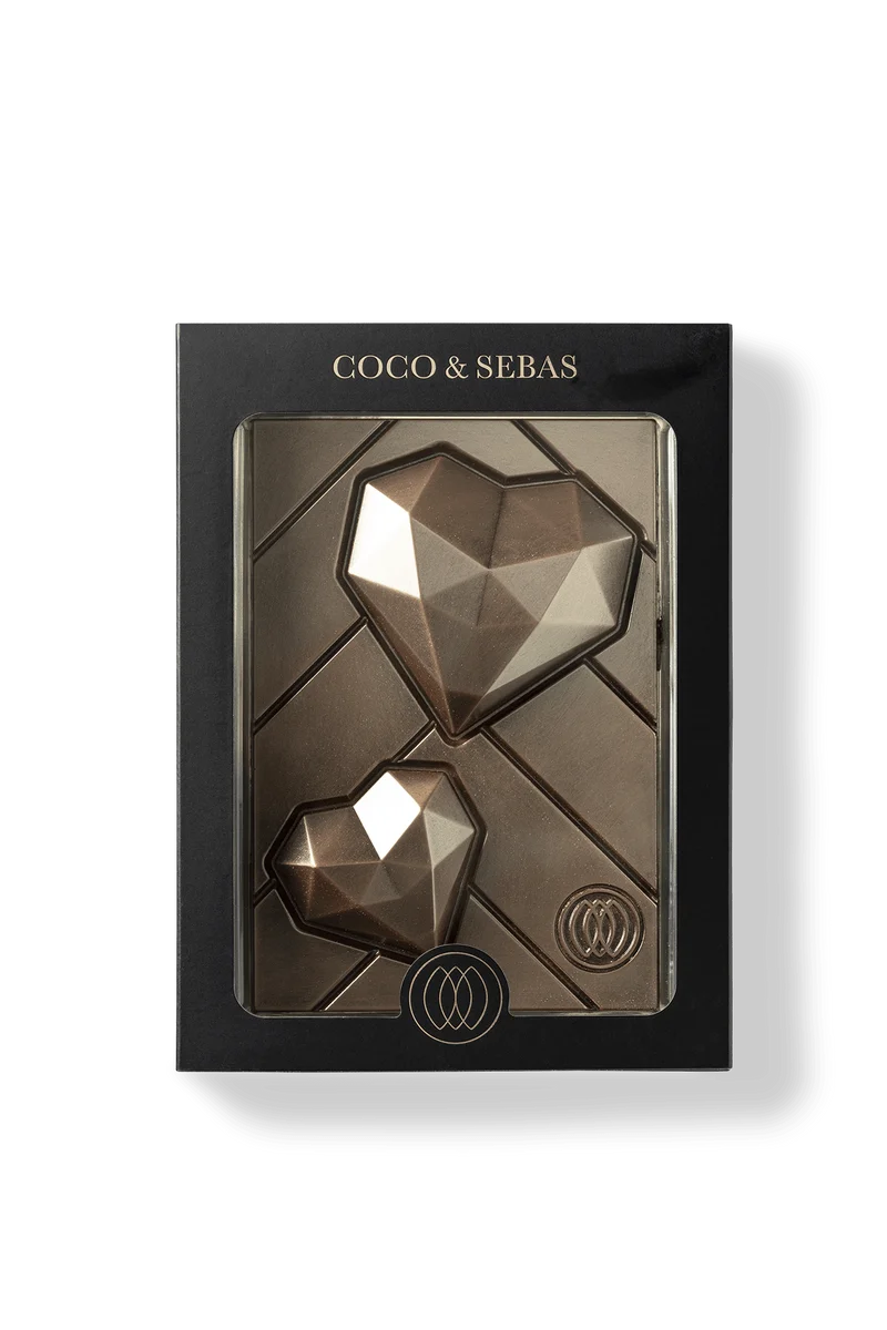 Plak Pure Chocolade Harten