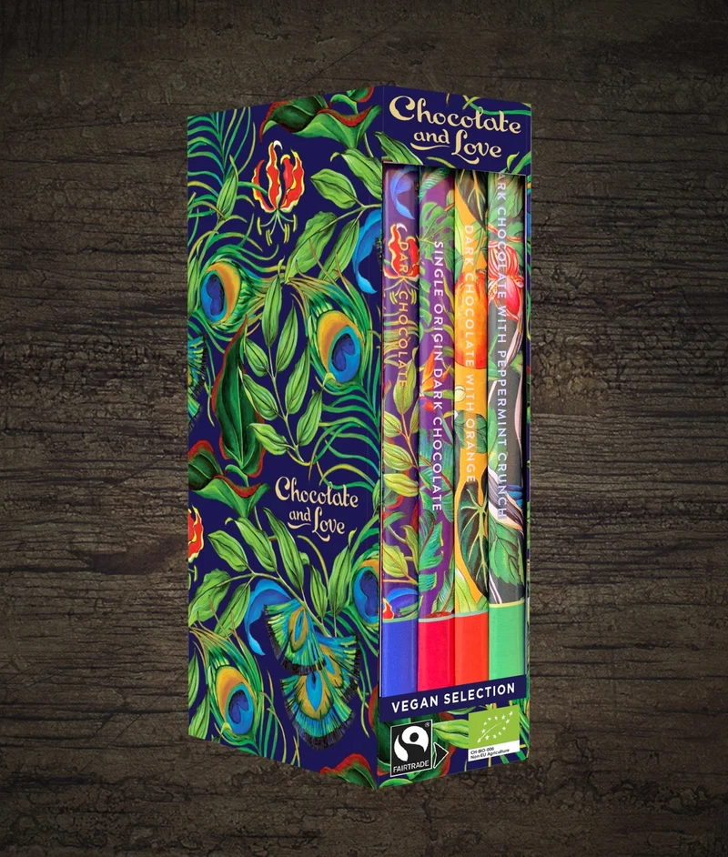LIBRARY BOX (4 BARS) VEGAN CHOCOLATE