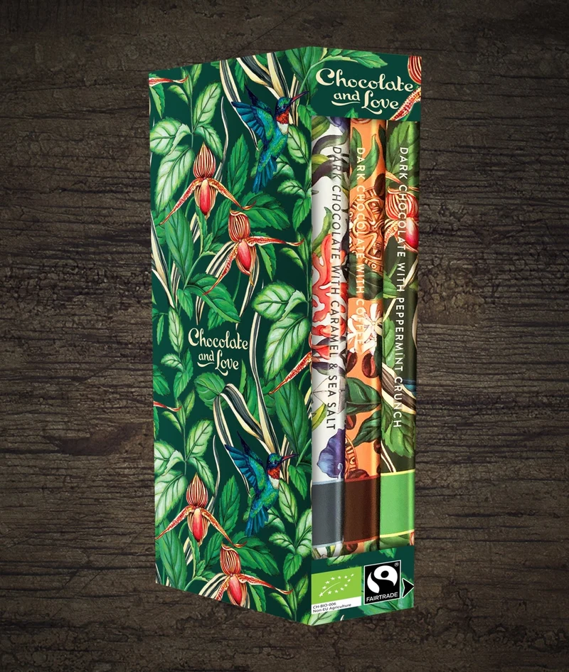 MINT LIBRARY BOX (3 BARS) DARK AND MILK CHOCOLATE
