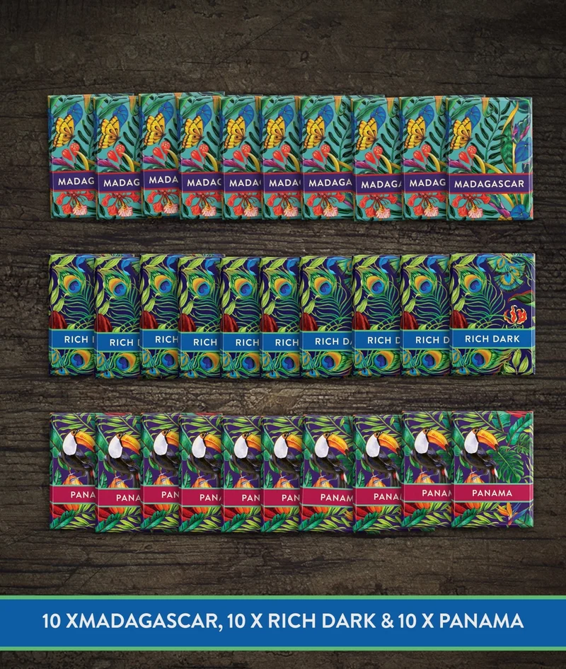 RICH DARK TIN REFILL - VEGAN PURE DARK CHOCOLATE ASSORTMENT REFILL OF 30 x 5.5g NAPOLITAINS