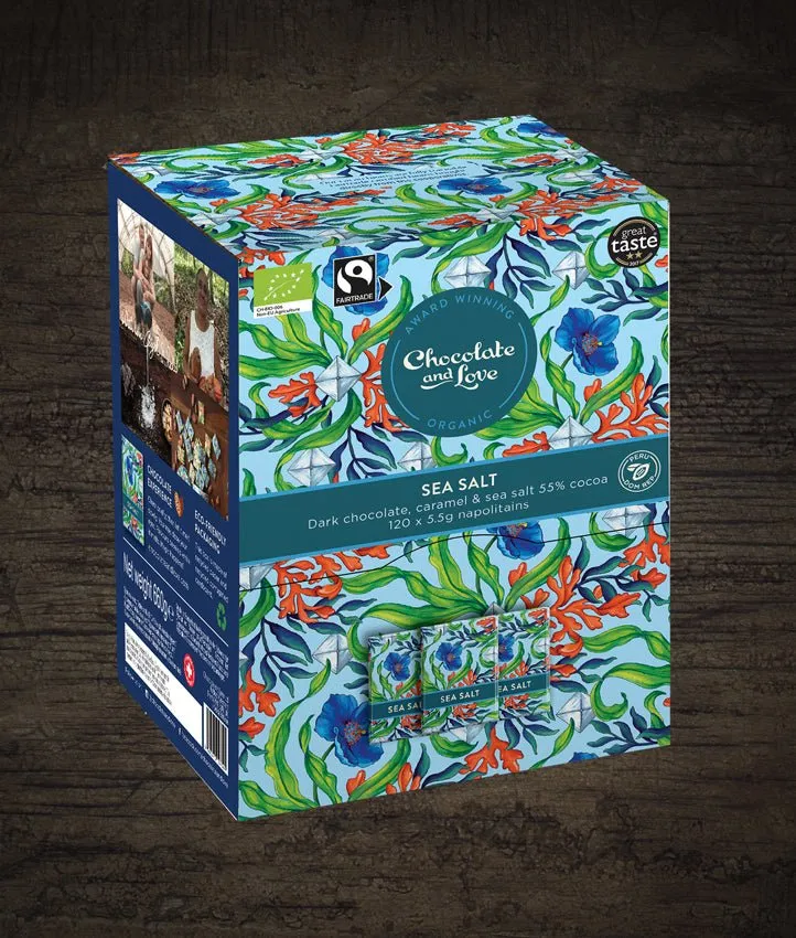 SEA SALT DISPENSER BOX - DARK CHOCOLATE - 120 x 5.5g NAPOLITAINS