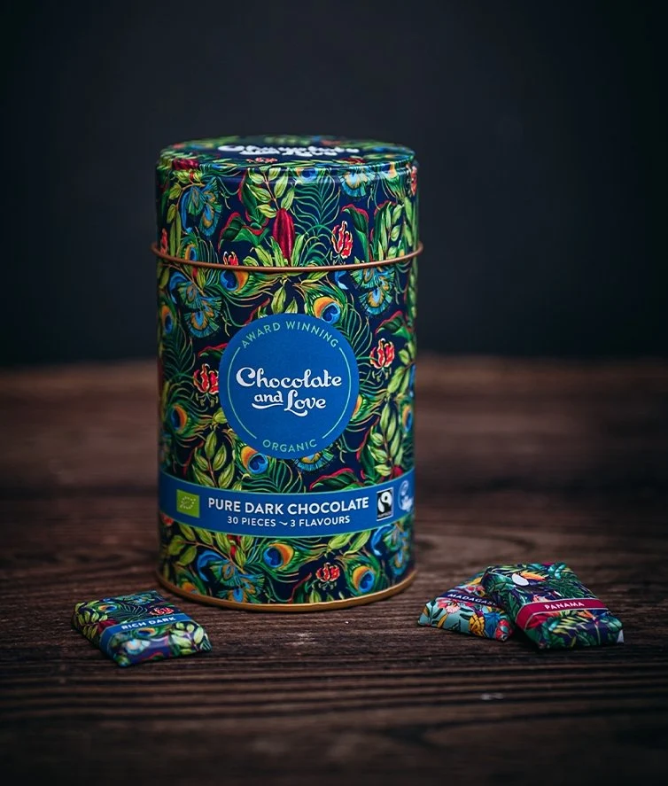 RICH DARK TIN - VEGAN PURE DARK CHOCOLATE ASSORTMENT OF 30 x 5.5g NAPOLITAINS