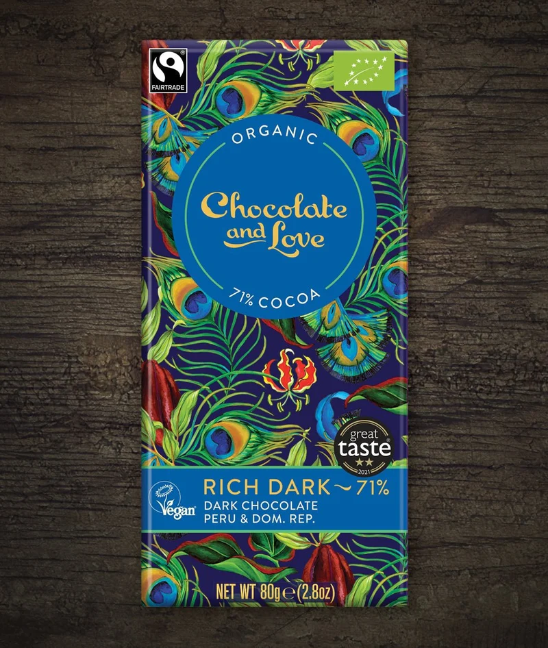 RICH DARK 71% - DARK CHOCOLATE PERU & DOMINICAN REPUBLIC