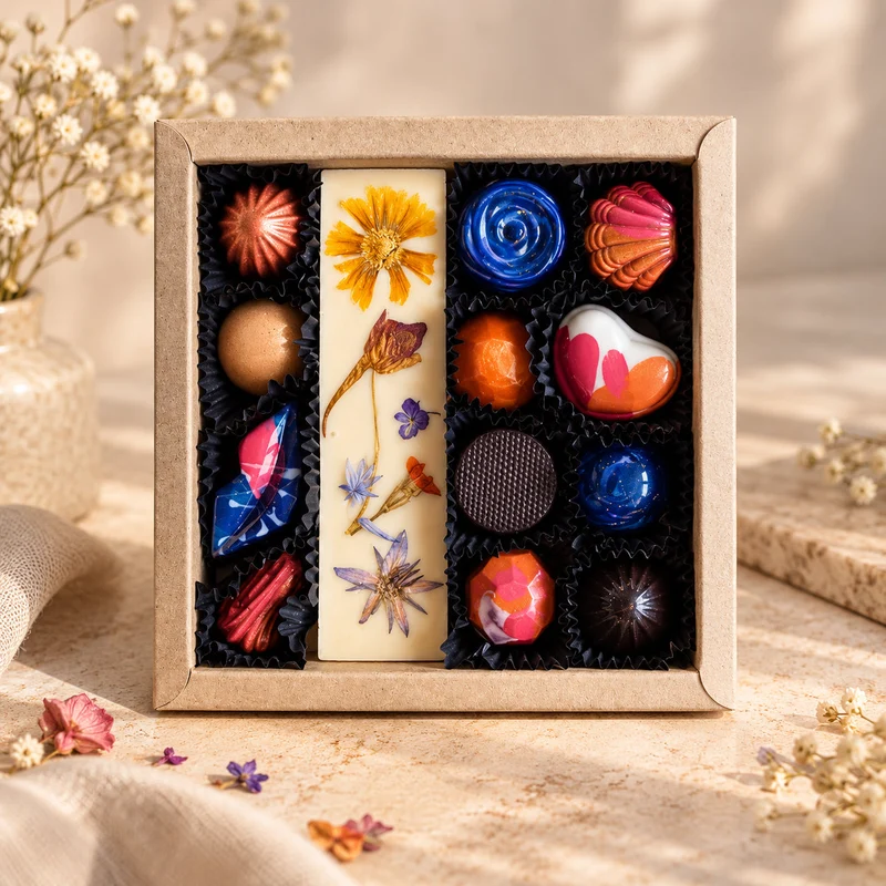 Combi Bonbons | 12 Bonbons & Bloemenreepje