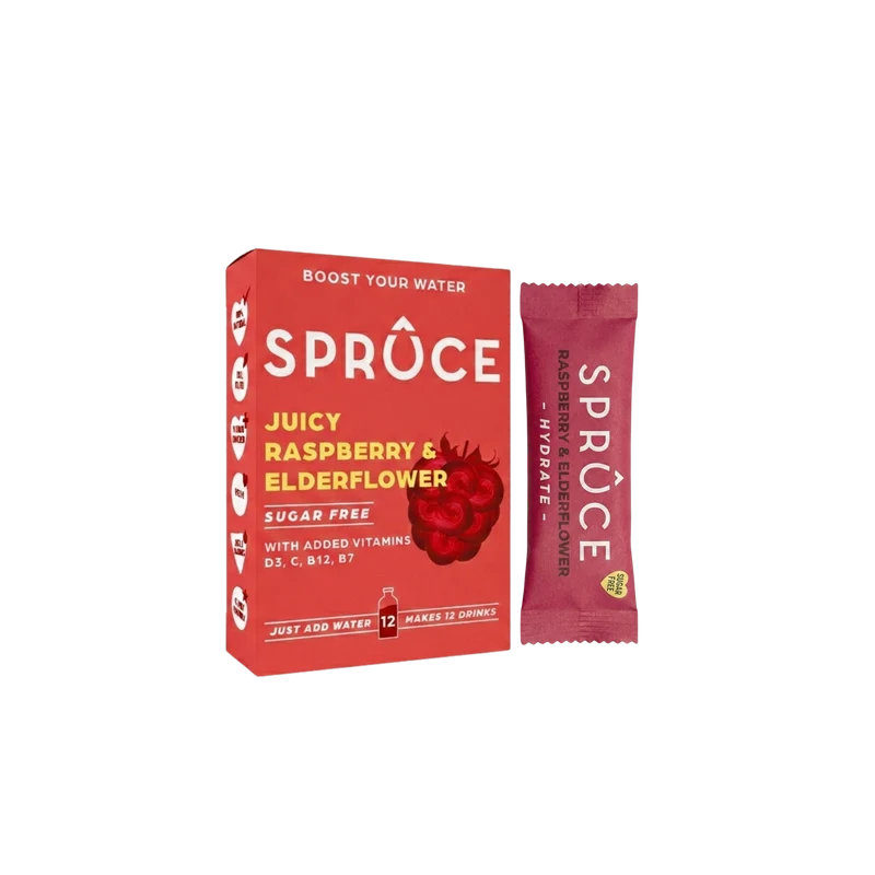 Spruce Raspberry & Elderflower Water Enhancer 12 Pack