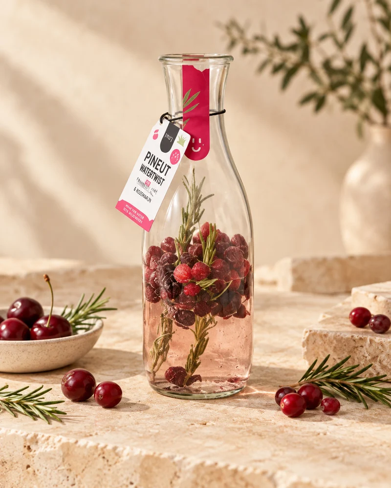 Watertwist Cranberry, Kers & Rozemarijn BIO