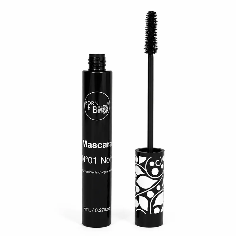 Zwarte volume mascara met natuurlijke ingrediënten