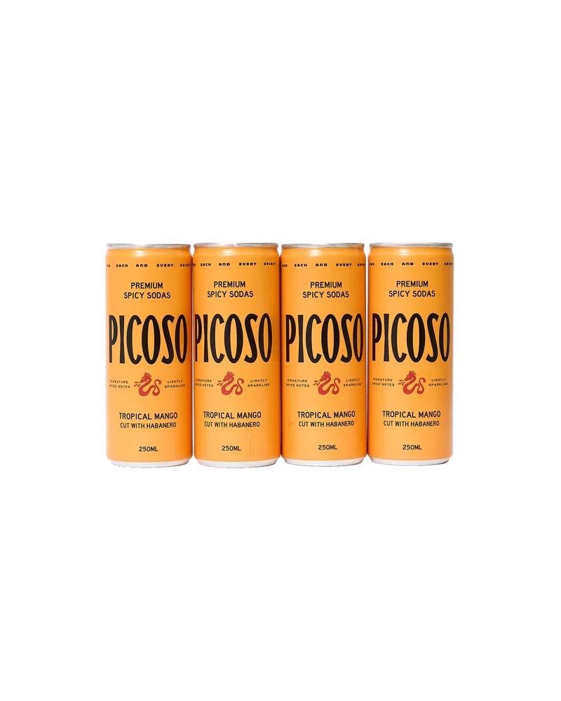 Tropical Mango & Habanero Spicy Soda (4 pack)