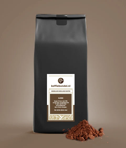 Cacaopoeder Sjoko - cacaomix voor koffieautomaat - 15% cacao - zak á 1 kg