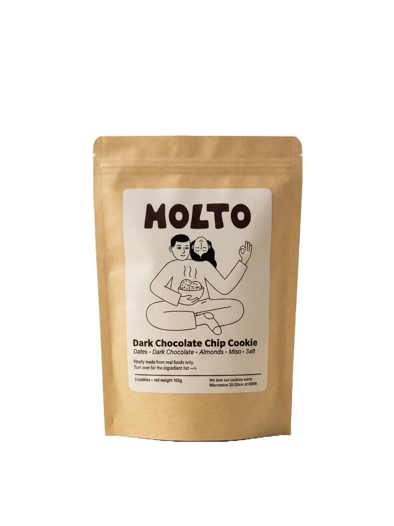 MOLTO - Three Ready to Eat Dark Chocolate Chip Cookies