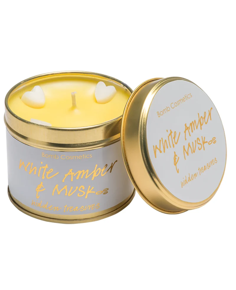 Geurkaars white amber & musk