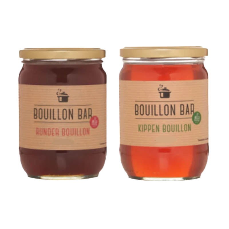 Combi Pakket Botten bouillon kip + rund - BIO - Bouillon Bar - 515 ml