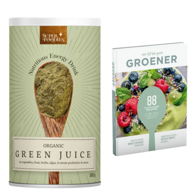 Green Juice - BIo- 500 gram + GRATIS boek GROENER