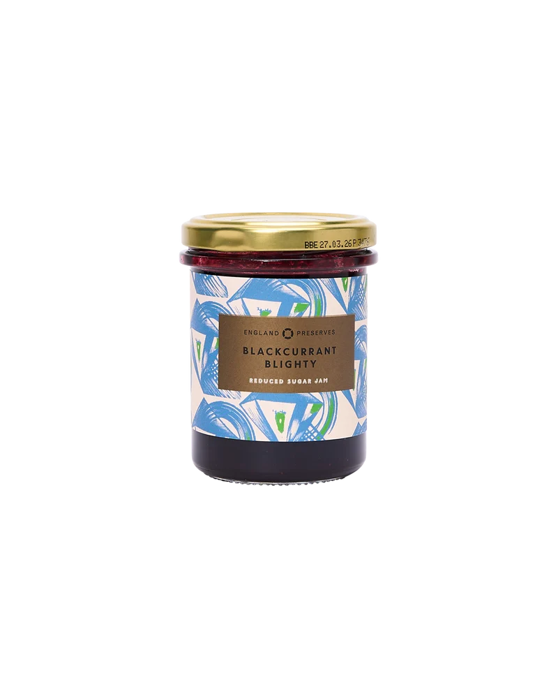 "Blackcurrant Blighty": Blackcurrant Low-Sugar Jam 220g