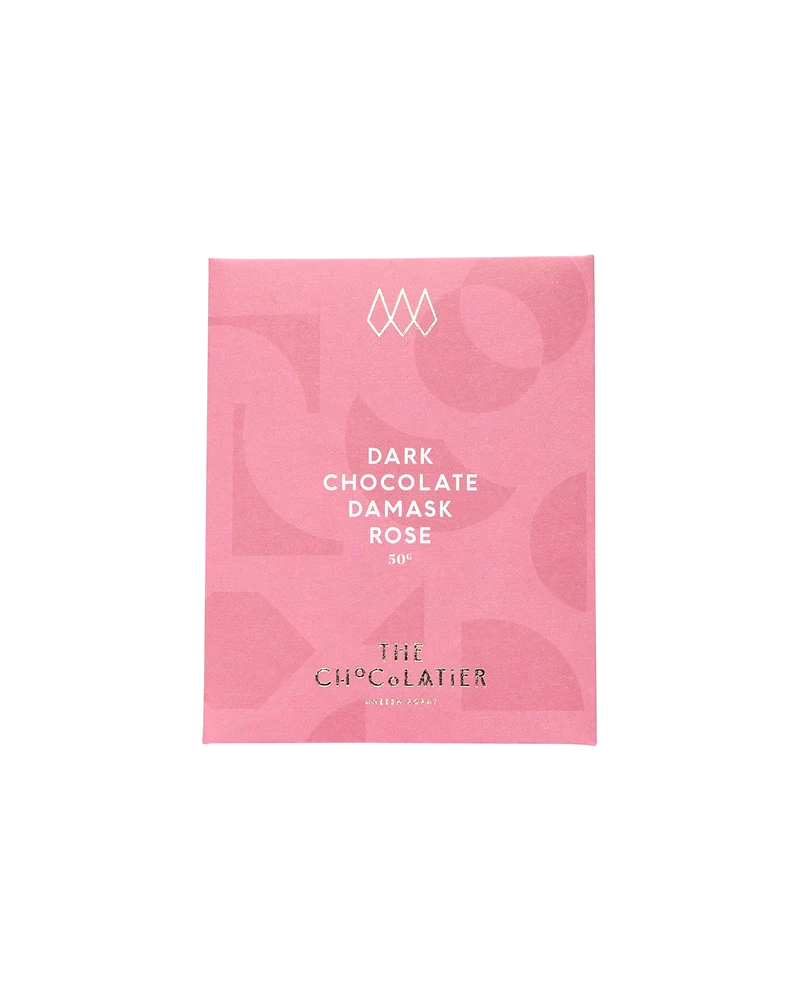 Damask Rose Dark Chocolate Bar 50g (Vegan)