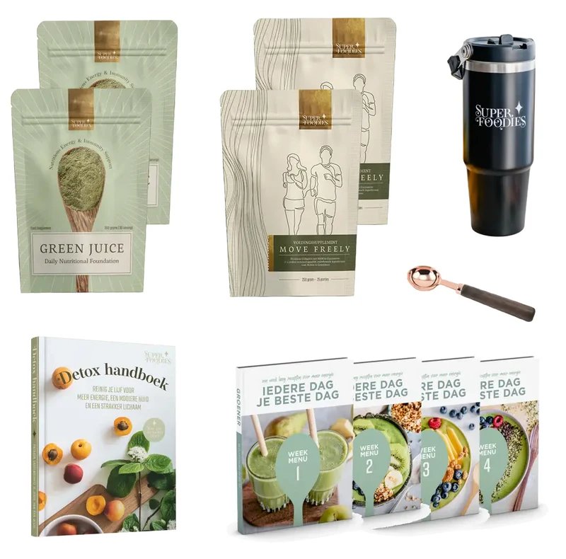 60-Daagse Gezondheidstransformatie - 2x Green Juice + 2x Move Freely + bonussen