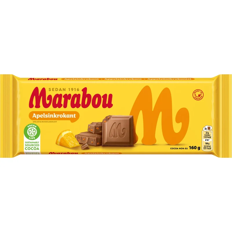 Marabou - Chocolade reep - Apelsin Krokant