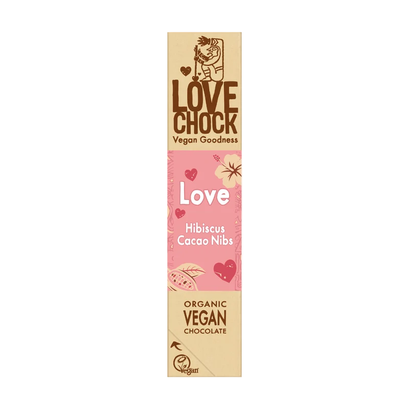 Chocolade Hibiscus Cacao Nibs - BIO - Lovechock - 40 gram