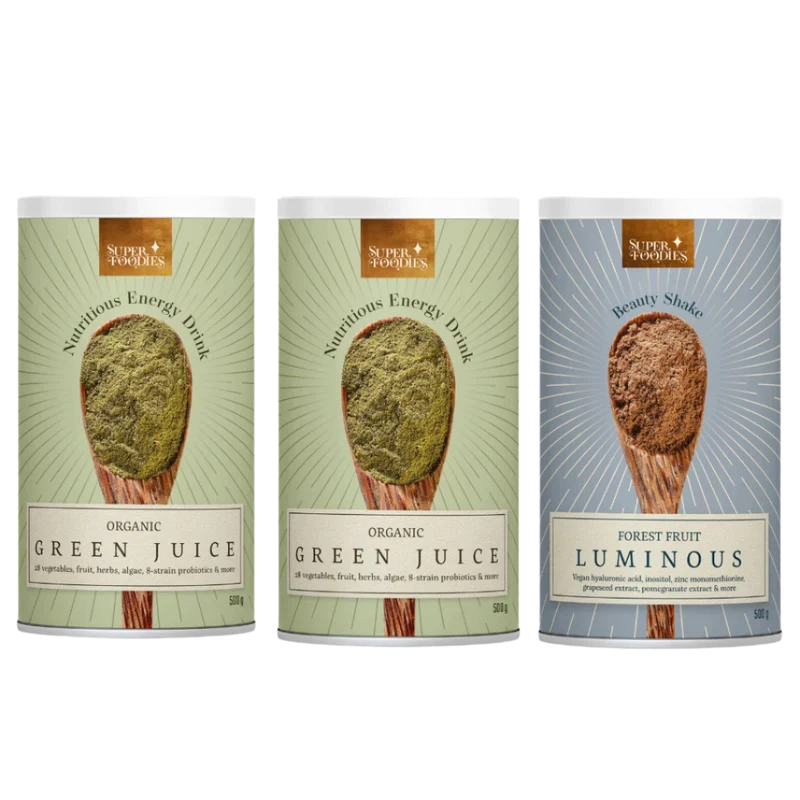 2x Green Juice BIO + 1x Luminous Beauty Shake
