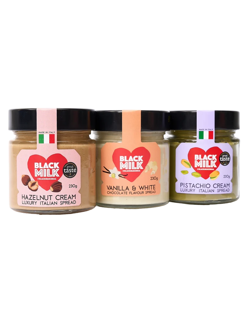 Creamy Sweet Spread Trio: Pistachio, Hazelnut & White Choc