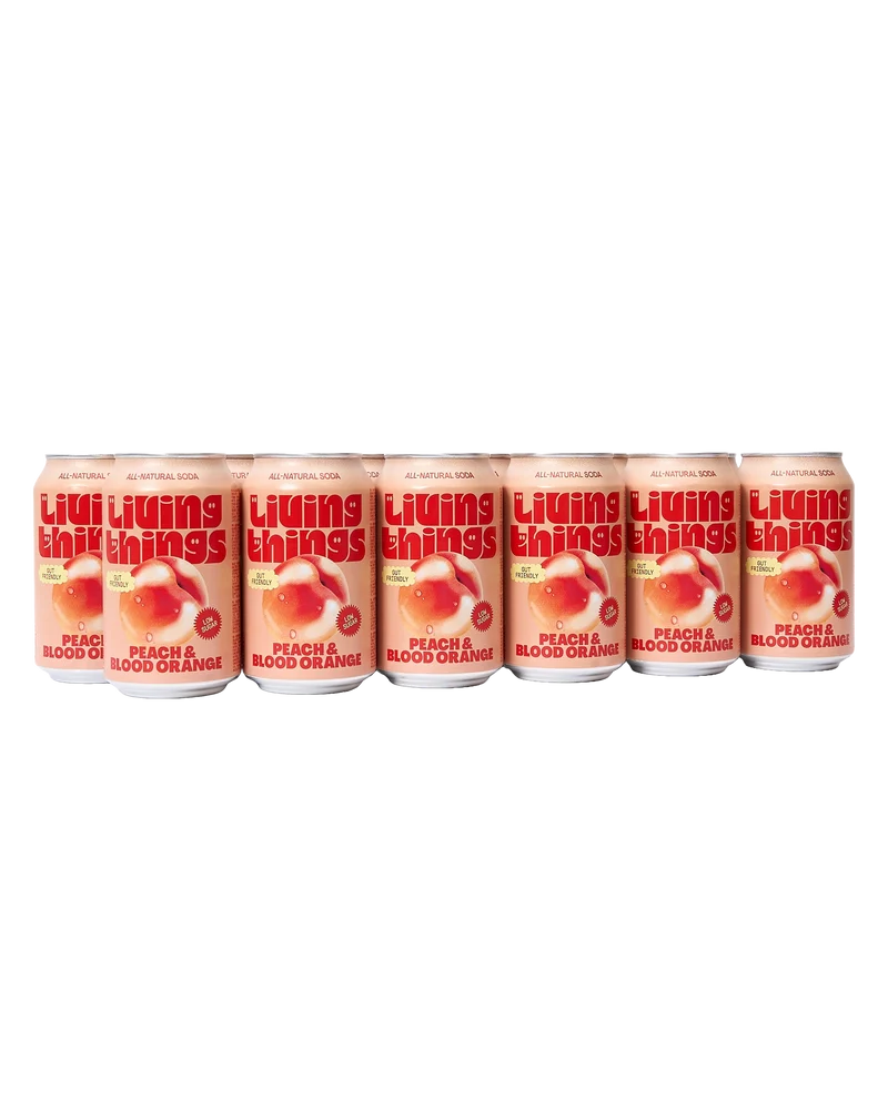 Peach & Blood Orange Prebiotic Soda (12 Cans)