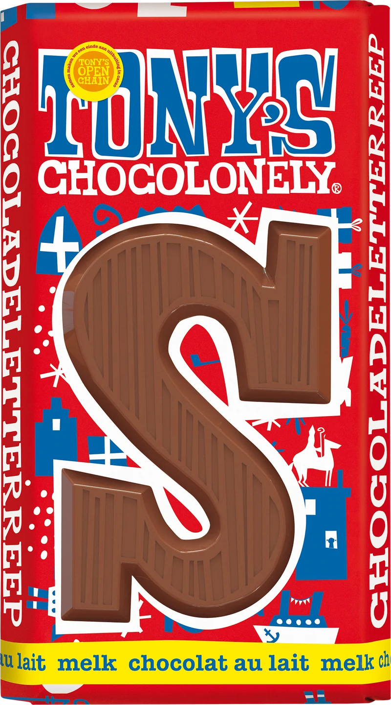 chocoladeletter reep S melk