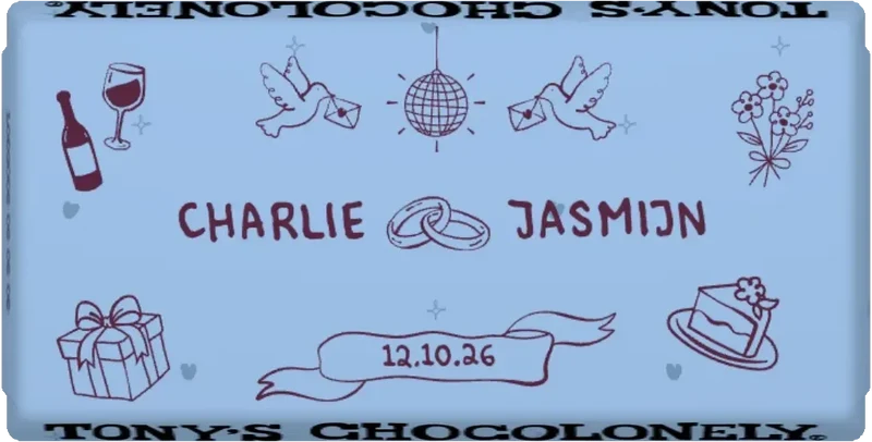 gepersonaliseerde reep getekende iconen