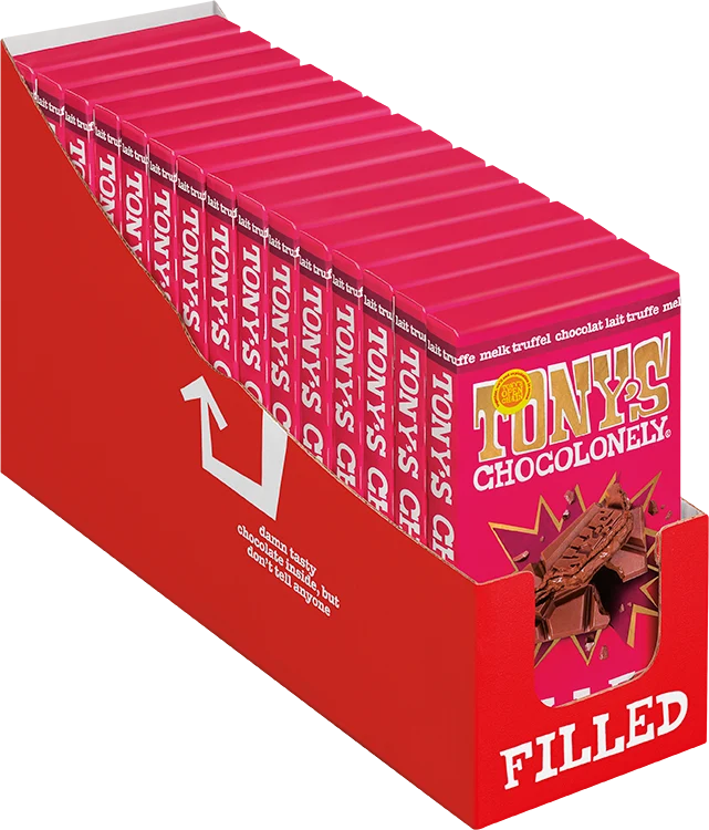 Filled melkchocolade zachte truffel