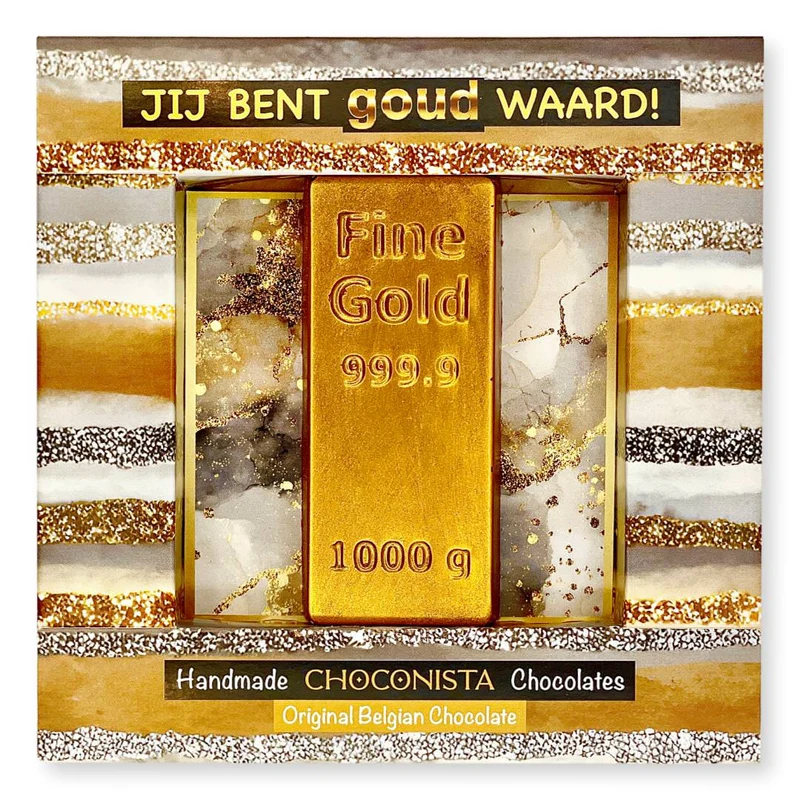 Chocolade Goudstaaf 'Jij Bent Goud Waard'