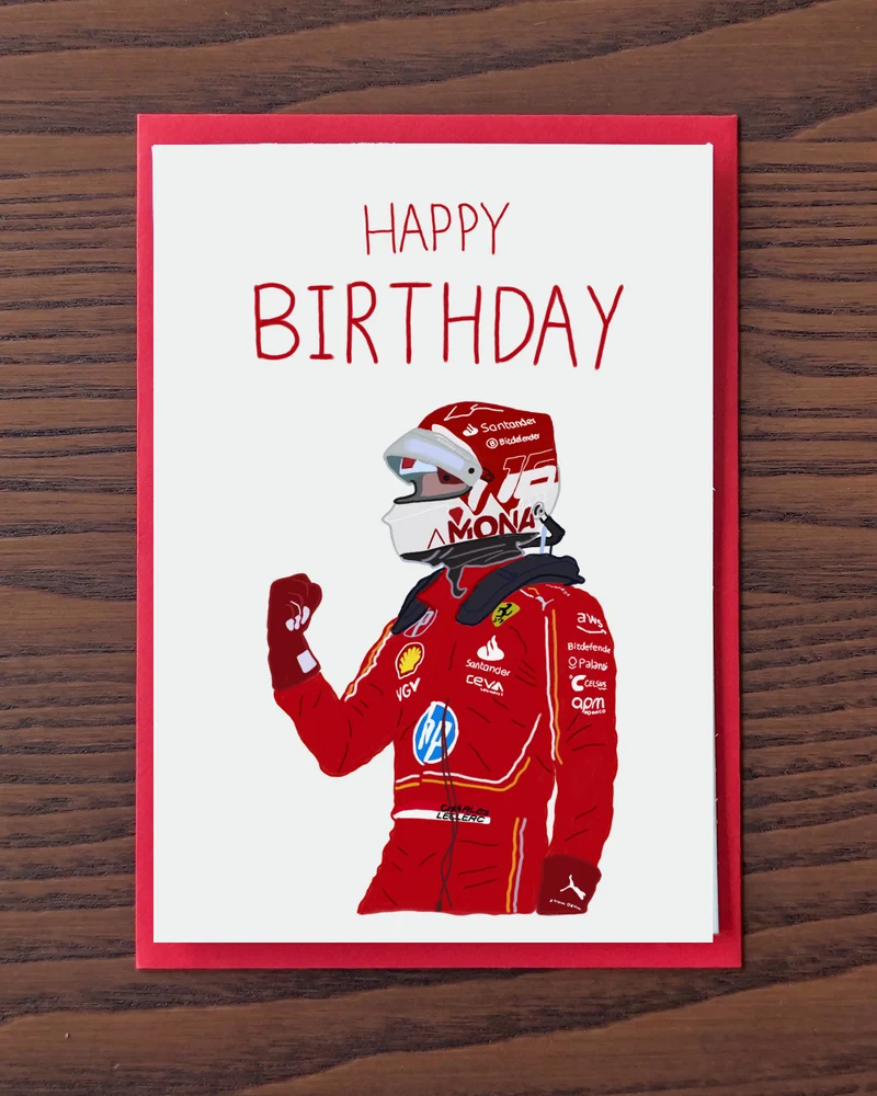 Verjaardagskaart Charles Leclerc 🏎️