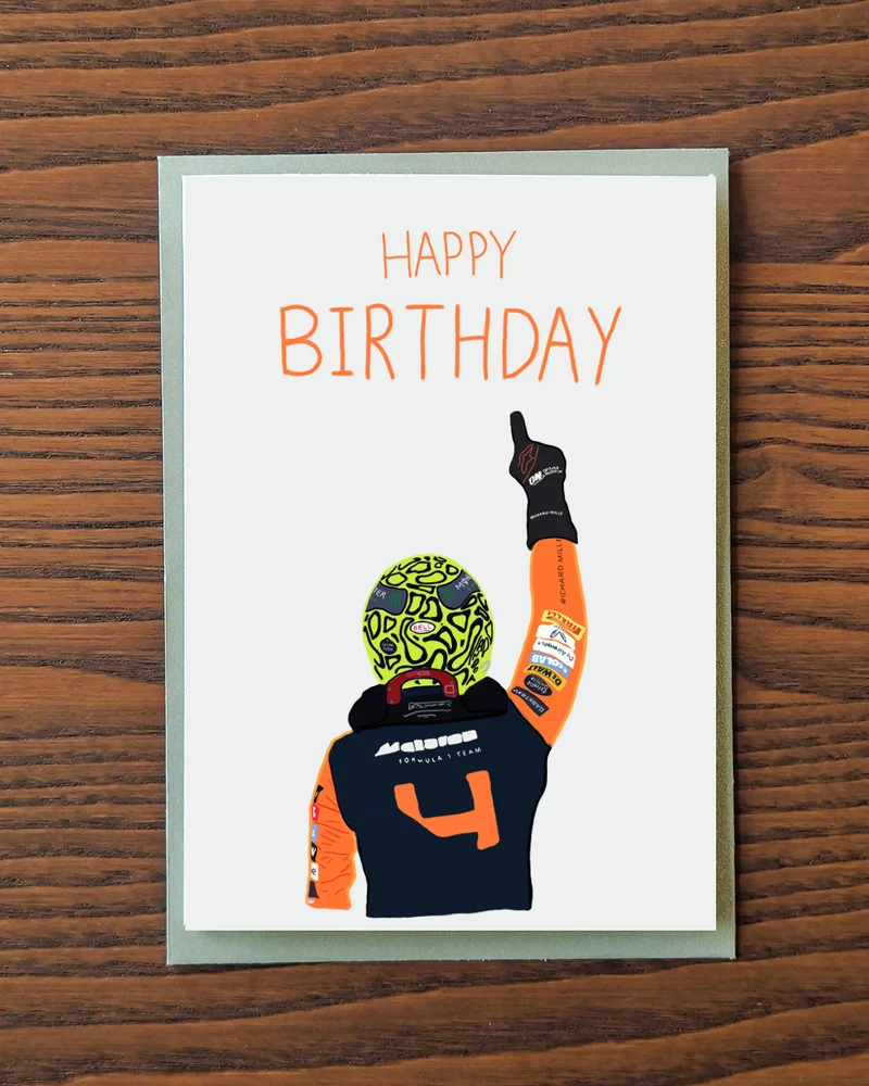 Verjaardagskaart Lando Norris 🏎️