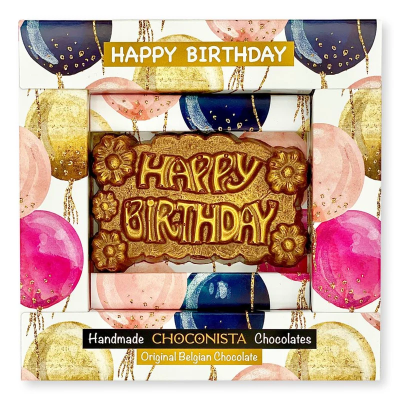 Chocolade Happy Birthday Badge