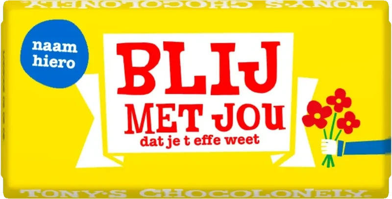 gepersonaliseerd blij met jou