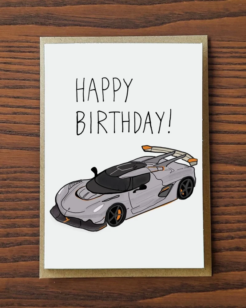 Verjaardagskaart Koenigsegg