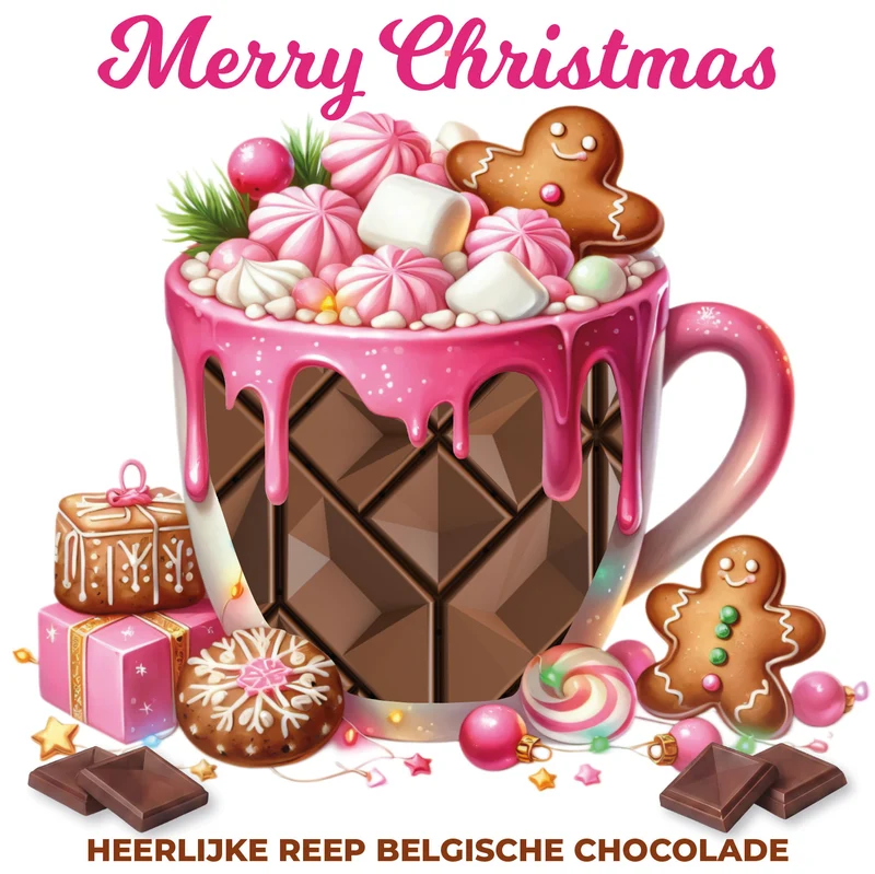 Chocolade Reep Kaart Merry Christmas