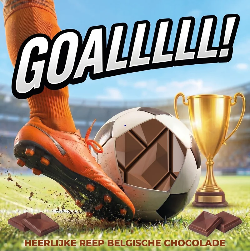 Chocolade Reep Kaart Goalllll