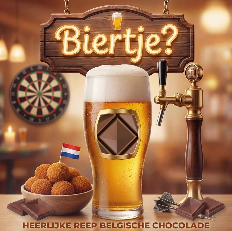 Chocolade Reep Kaart Biertje