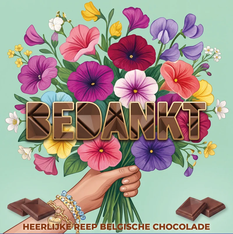 Chocolade Reep Kaart Bedankt