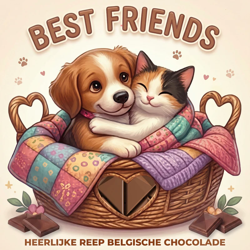 Chocolade Reep Kaart Best Friends