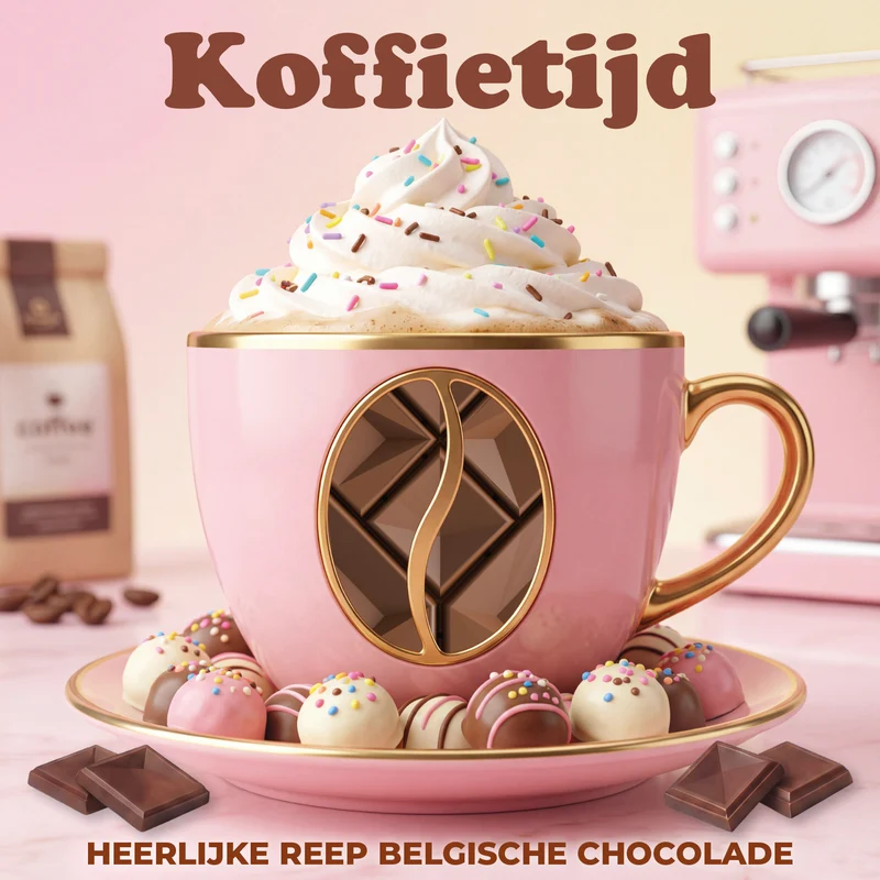 Chocolade Reep Kaart Koffietijd