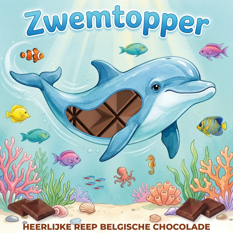 Chocolade Reep Kaart Zwemtopper