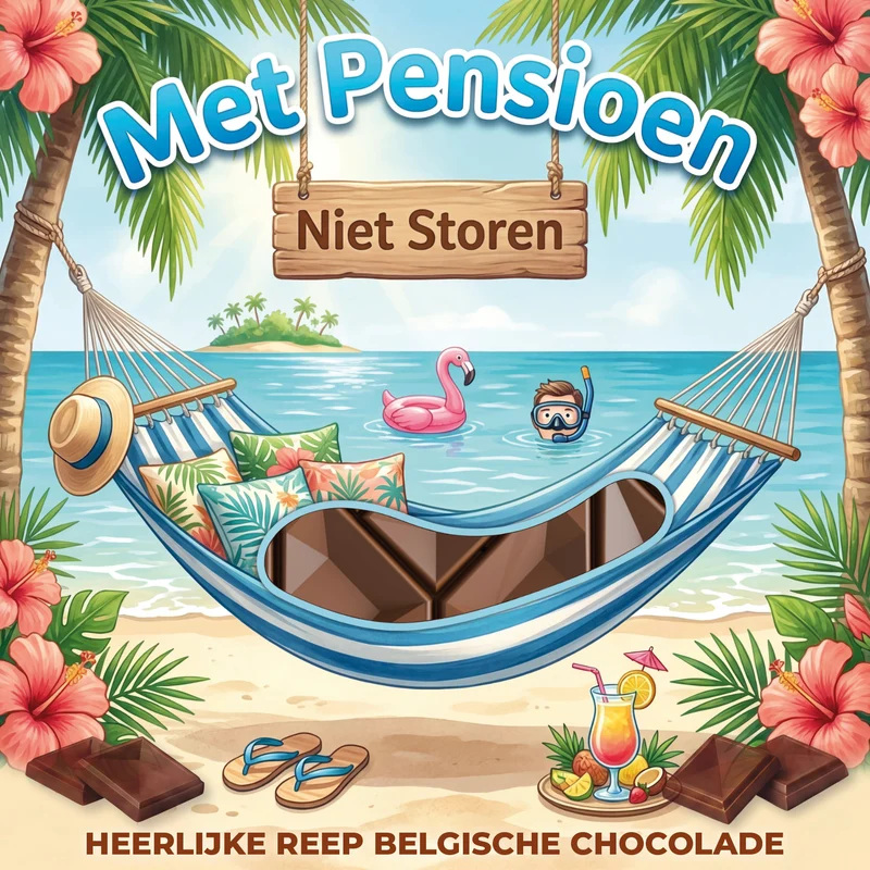 Chocolade Reep Kaart Met Pensioen