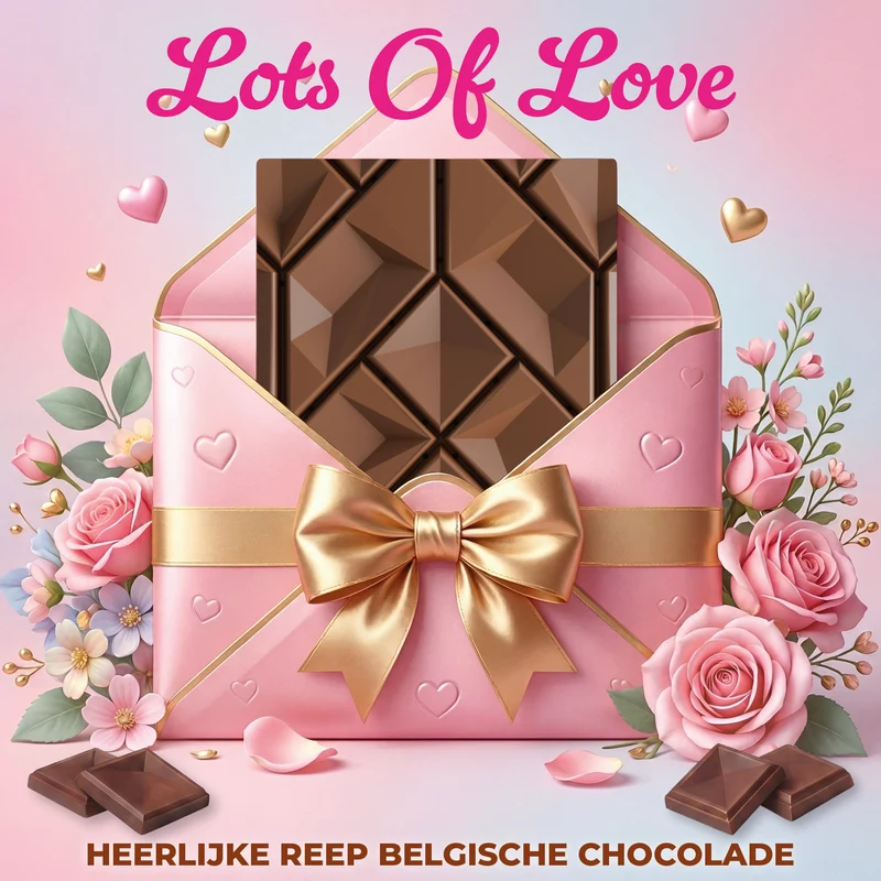 Chocolade Reep Kaart Lots Of Love